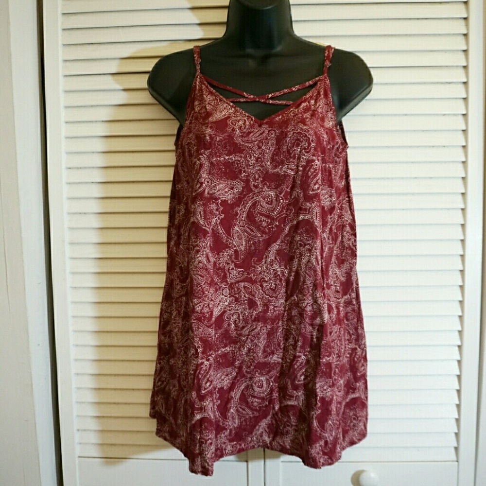 Forever 21 Paisley Cross Strap Dress